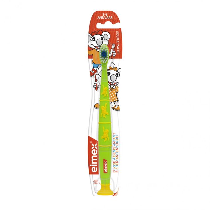 Brosse &agrave; dents enfant 3-6 ans Elmex - 1 brosse &agrave; dents