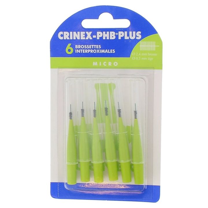 Brossettes interdentaires micro phb plus Crinex - 6 brossettes