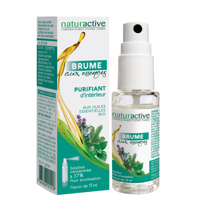 Brume aux essences purifiant d'int&eacute;rieur Naturactive - spray de 15ml