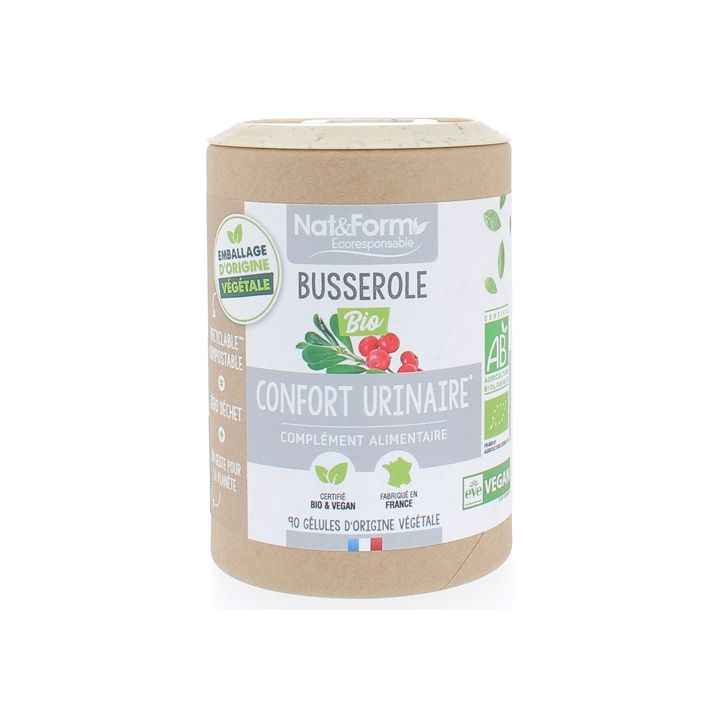 Busserole bio confort urinaire Nat&Form - boite de 90 g&eacute;lules