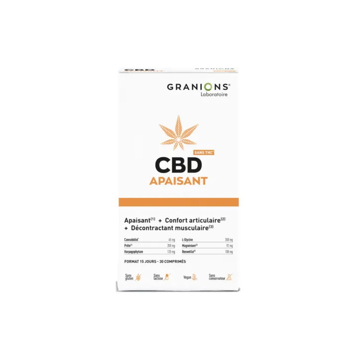 CBD Apaisant Granions - boite de 30 comprim&eacute;s