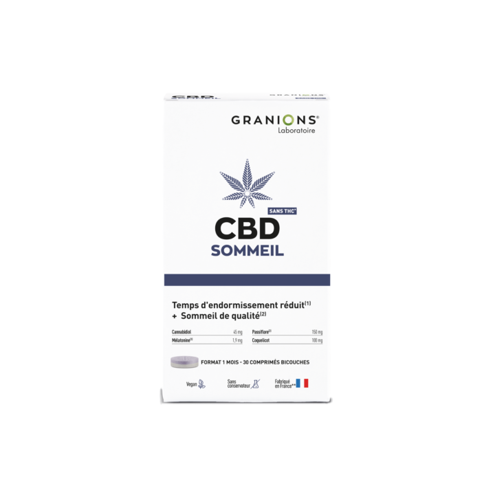 CBD Sommeil Granions - boite de 30 comprim&eacute;s