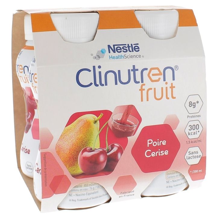Clinutren Fruit saveur poire cerise Nestl&eacute; - 4 x 200ml