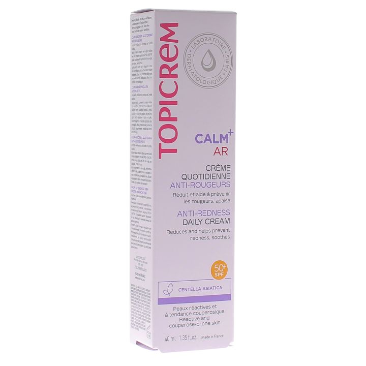 Calm+ AR Cr&egrave;me quotidienne anti-rougeurs Topicrem - tube de 40ml