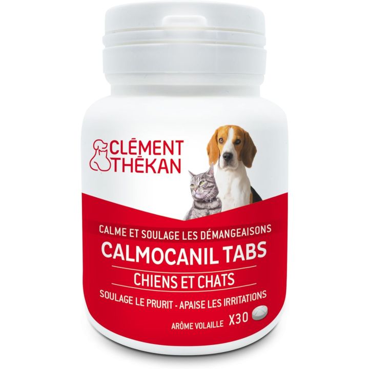Calmocanil tabs d&eacute;mangeaisons chiens et chats Cl&eacute;ment Th&eacute;kan - pot de 30 comprim&eacute;s