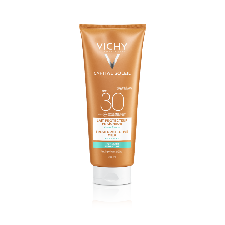 Capital Soleil Lait protecteur fra&icirc;cheur SPF30+ Vichy - tube de 300 ml