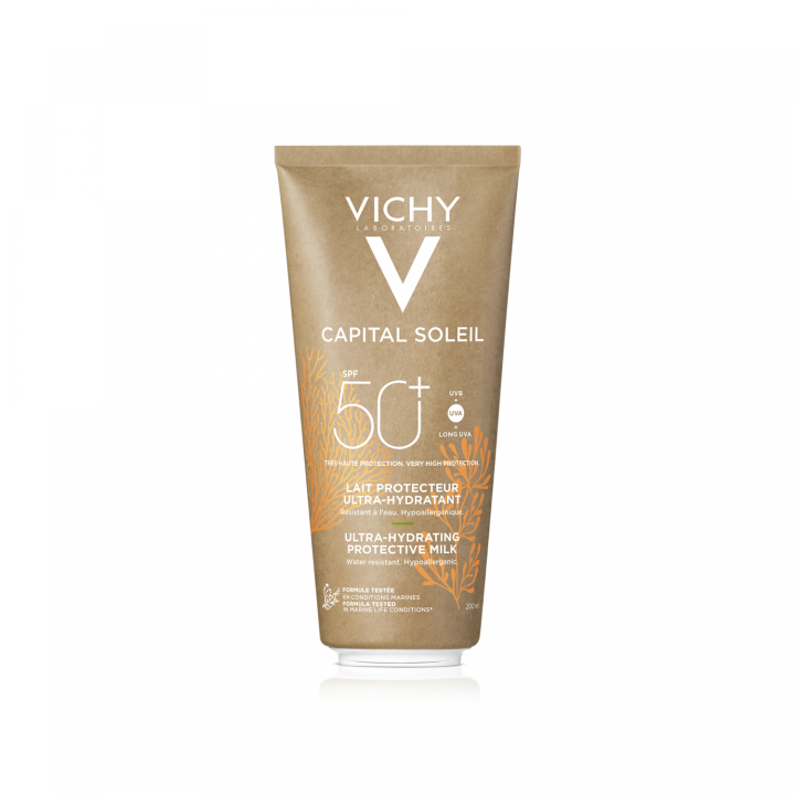 Capital Soleil Lait solaire &eacute;co-con&ccedil;u SPF50+ Vichy - tube de 200 ml