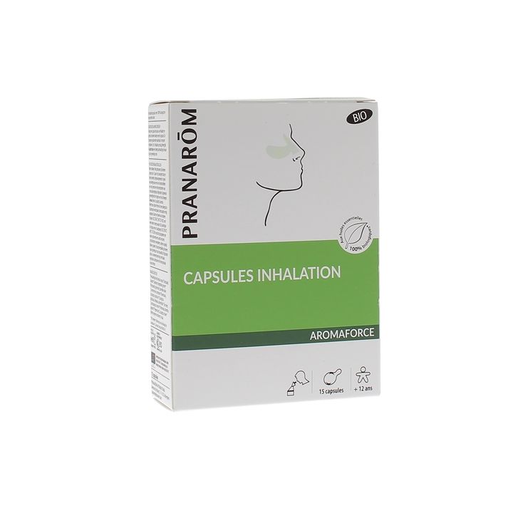 Aromaforce Capsules Inhalation bio Pranar&ocirc;m - bo&icirc;te de 15 mono-doses