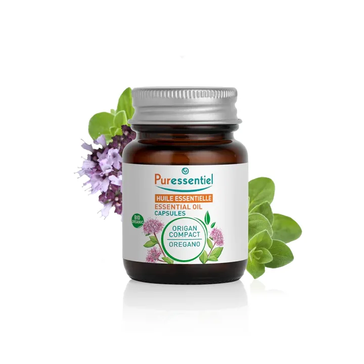 Capsules d'huile essentielle d'origan compact Puressentiel - bo&icirc;te de 60 capsules