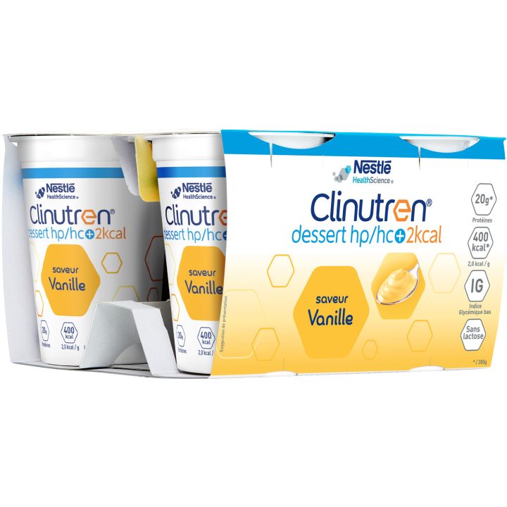 Clinutren saveur vanille HP/HC + Nestl&eacute; - lot de 4x200g