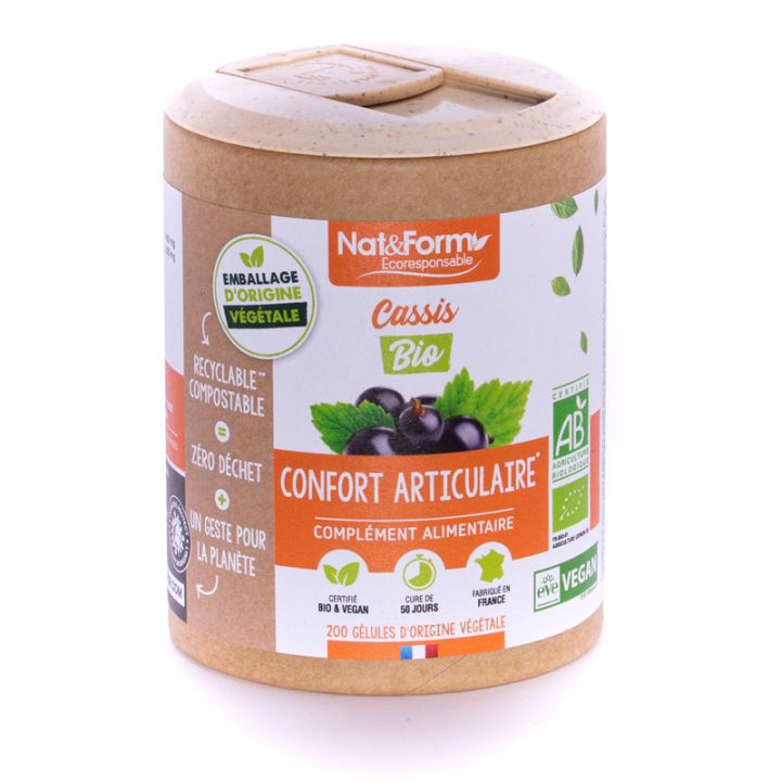 Cassis Bio Ecoresponsable Nat&Form - boite de 200 g&eacute;lules