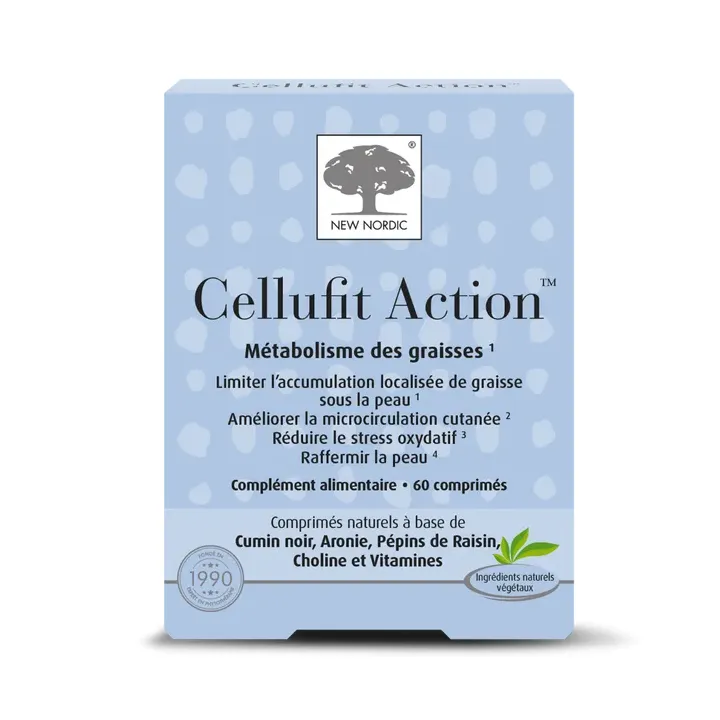Cellufit action m&eacute;tabolisme des graisses New Nordic - boite de 60 comprim&eacute;s