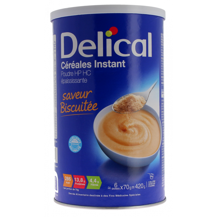 C&eacute;r&eacute;ales Instant saveur biscuit&eacute;e Delical - pot de 420g