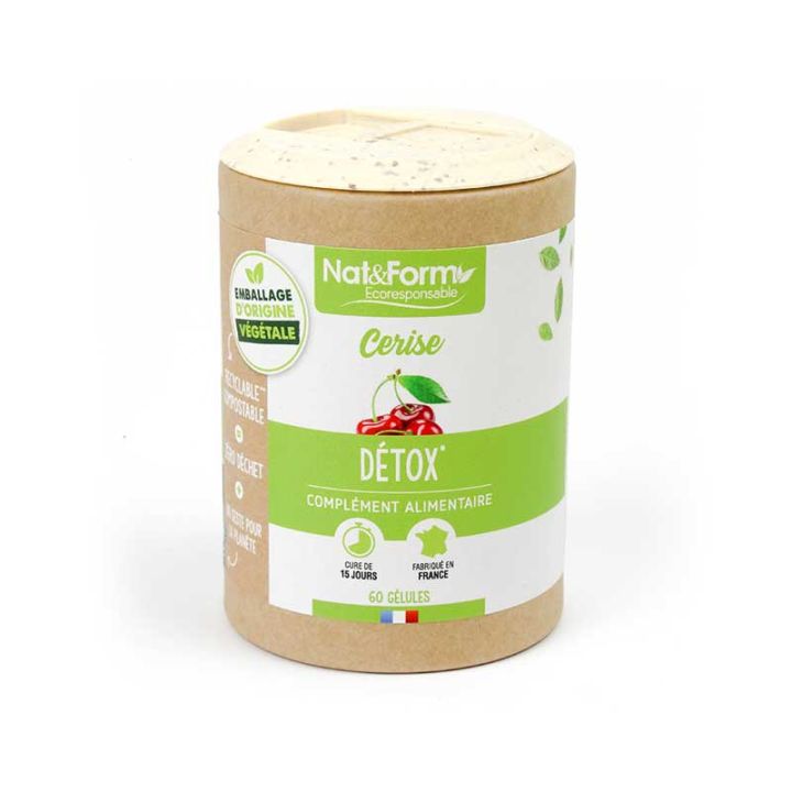 Cerise queues Ecoresponsable Nat&Form - boite de 60 g&eacute;lules
