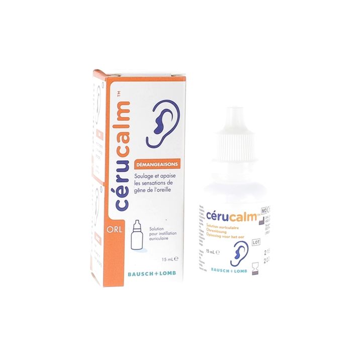Cerucalm Solution auriculaire d&eacute;mangeaisons Bausch Lomb - flacon de 15ml