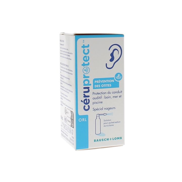 C&eacute;ruprotect Solution auriculaire pr&eacute;vention des otites sp&eacute;cial nageurs Bausch + Lomb - flacon de 10ml