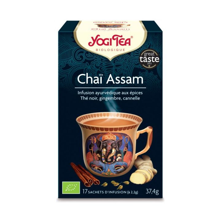 Cha&iuml; Assam infusion bio Yogi Tea - boite de 17 sachets 