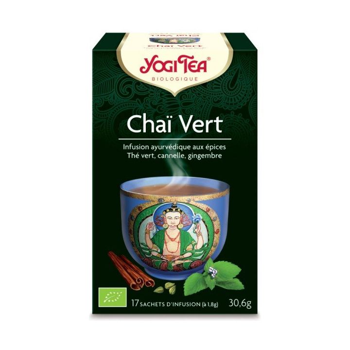 Cha&iuml; vert bio Yogi Tea - boite de 17 sachets