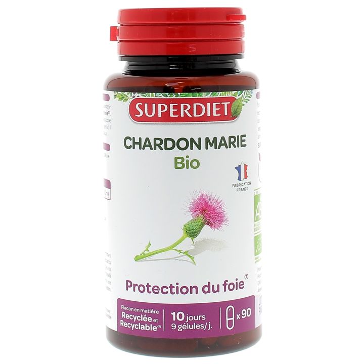 Chardon marie bio Super Diet - boite de 90 g&eacute;lules