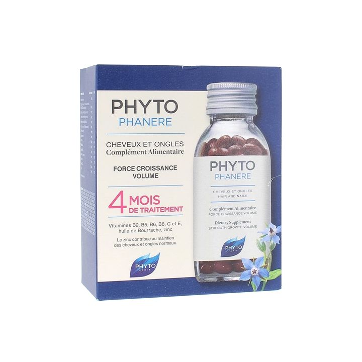 Phytophan&egrave;re Cheveux et Ongles Phyto - lot de 2x120 capsules