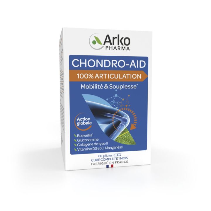 Chondro aid 100% articulation Arkopharma - bo&icirc;te de 60 g&eacute;lules
