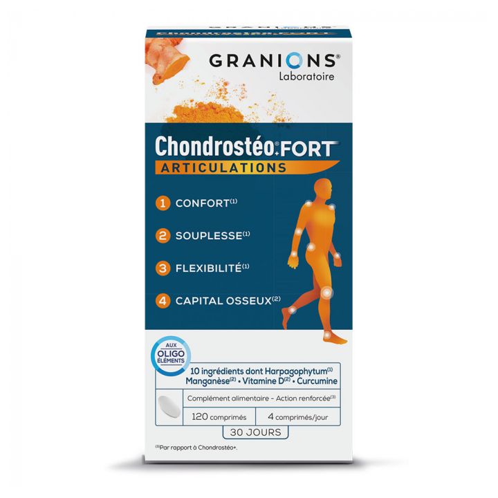 Chondrost&eacute;o Fort Articulations Laboratoire Granions - bo&icirc;te de 120 comprim&eacute;s