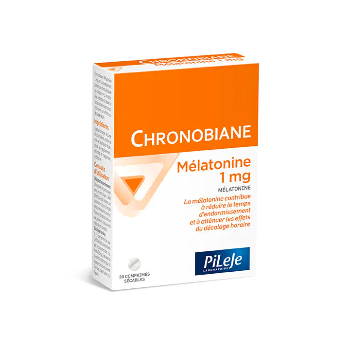Chronobiane m&eacute;latonine 1mg Pileje - bo&icirc;te de 30 comprim&eacute;s s&eacute;cables