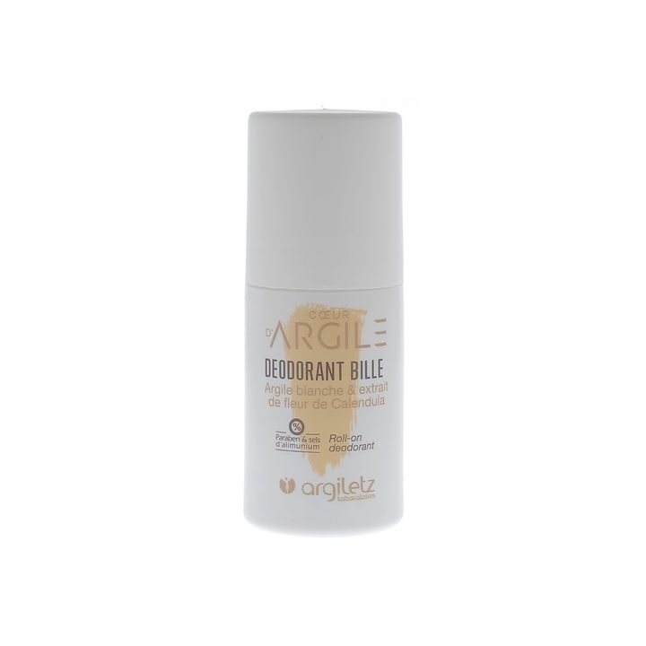 Coeur d'argile d&eacute;odorant bille Argiletz - roll-on de 50 ml