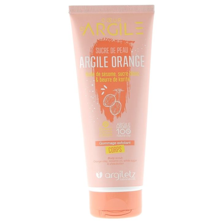 Coeur d'argile sucre de peau argile orange Argiletz - tube de 200 ml