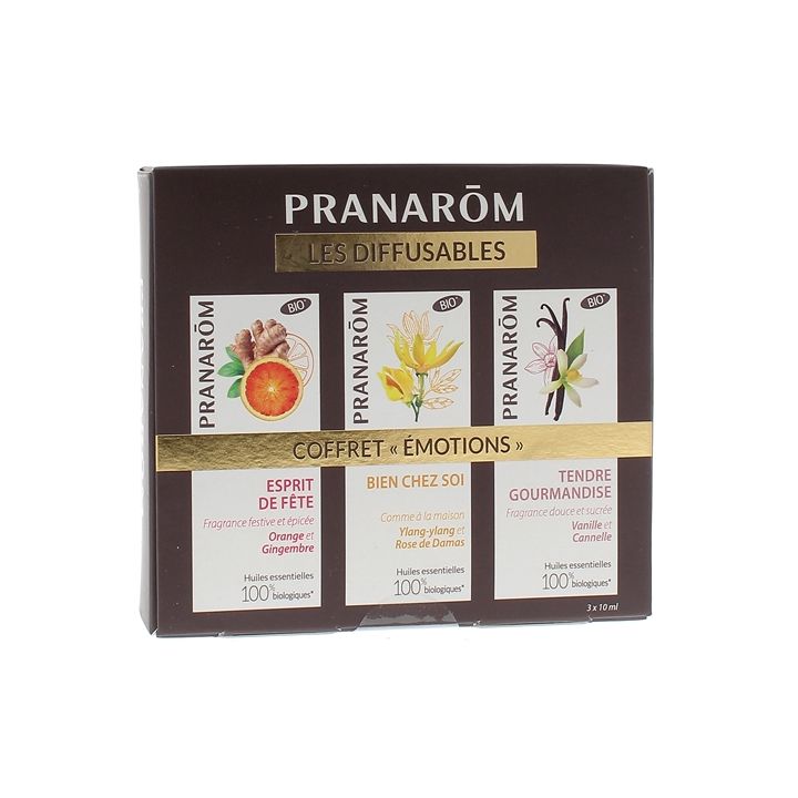 Coffret Emotions Les Diffusables Pranarom - coffret de 3 flacons de 10ml