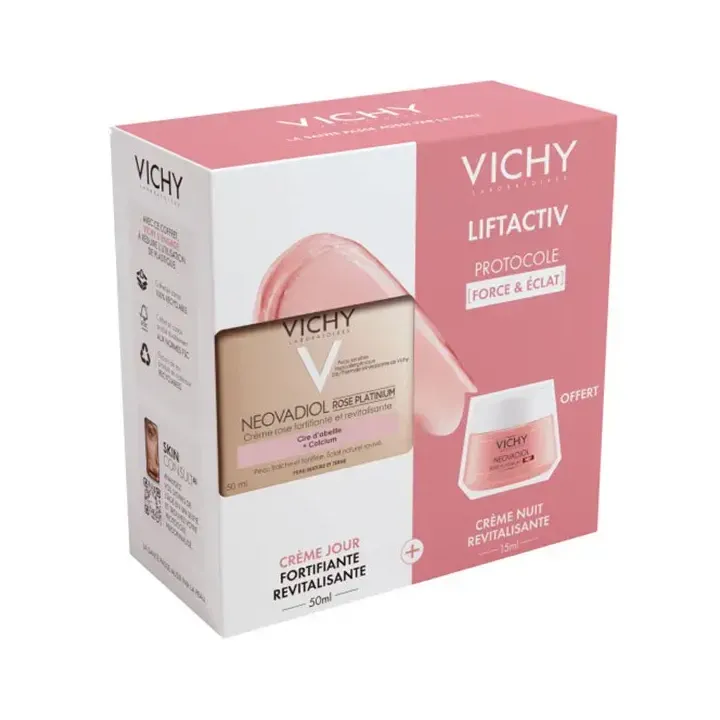 Coffret Neovadiol rose platinium fortifiant revitalisant Vichy - coffret de 2 produits