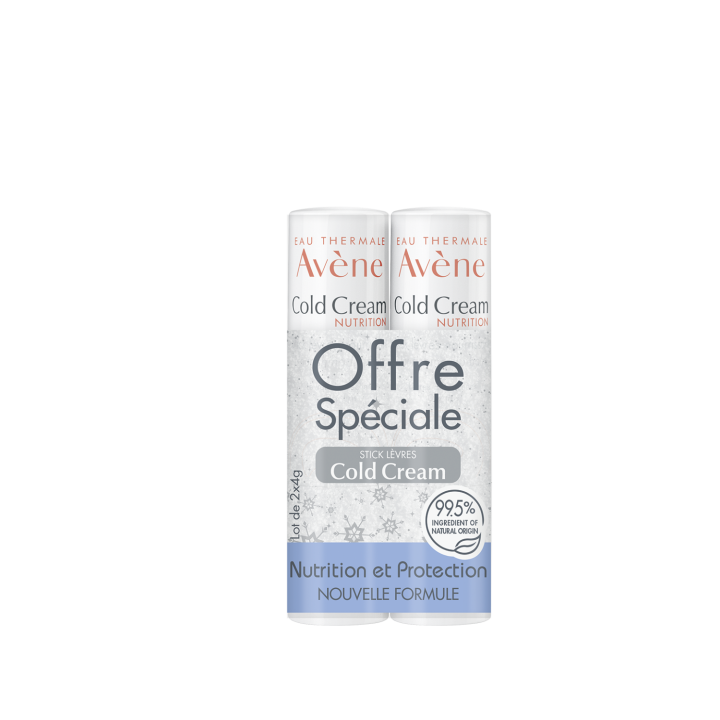 Cold Cream stick l&egrave;vres nourrissant Av&egrave;ne - 2 sticks l&egrave;vres