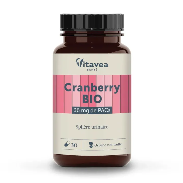 Cranberry bio Vitavea - pot de 30 g&eacute;lules