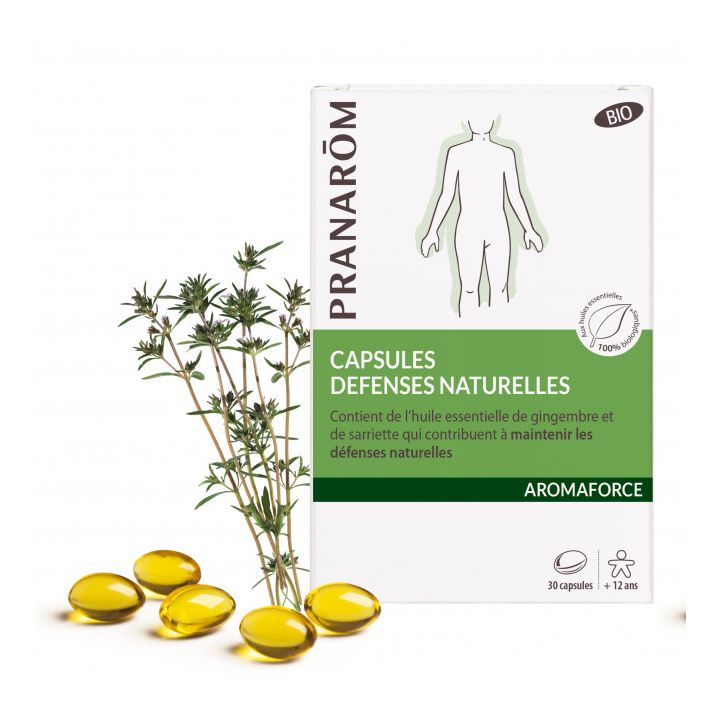 D&eacute;fenses naturelles bio Aromaforce Pranarom - boite de 30 capsules