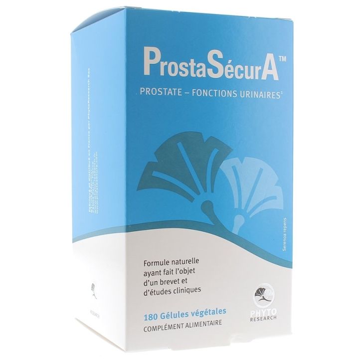 ProstaS&eacute;curA prostate - fonctions urinaires Phyto Research - boite de 180 g&eacute;lules
