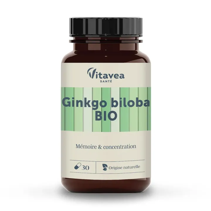 Ginkgo Biloba bio Vitavea - pot de 30 g&eacute;lules