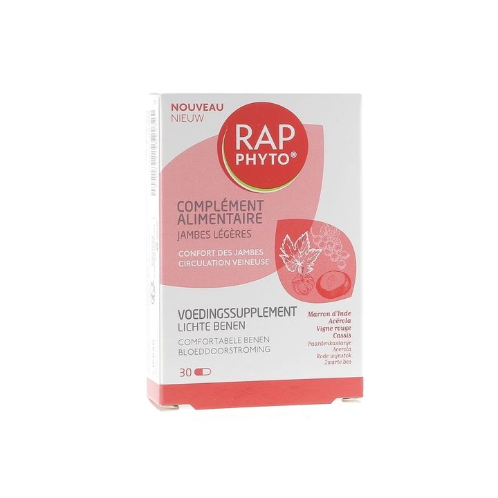 Compl&eacute;ment alimentaire jambes l&eacute;g&egrave;res Rap Phyto - bo&icirc;te de 30 g&eacute;lules