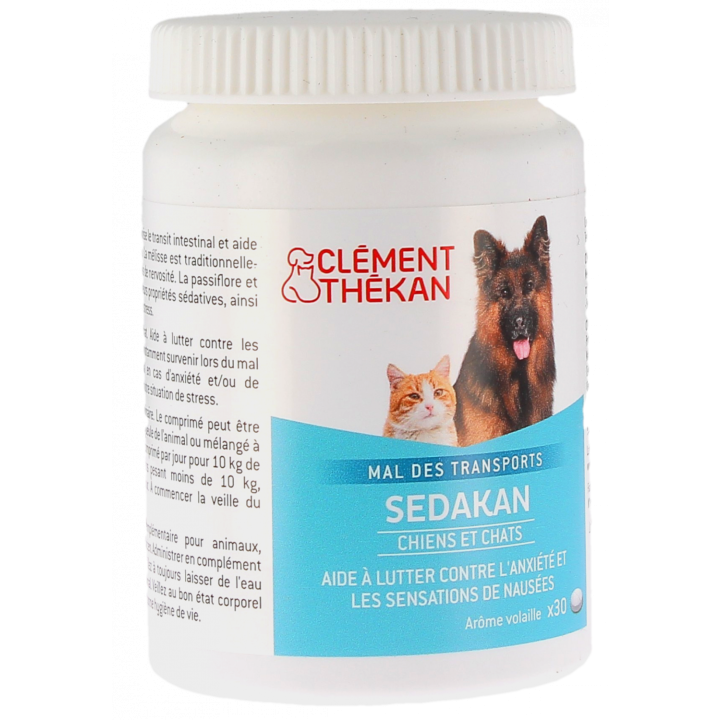 Sedakan Mal des transports chiens et chats Cl&eacute;ment-th&eacute;kan - boite de 30 comprim&eacute;s