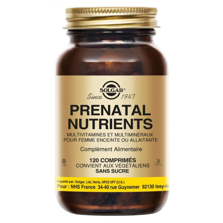 Prenatal Nutrients Solgar - flacon de 120 comprim&eacute;s