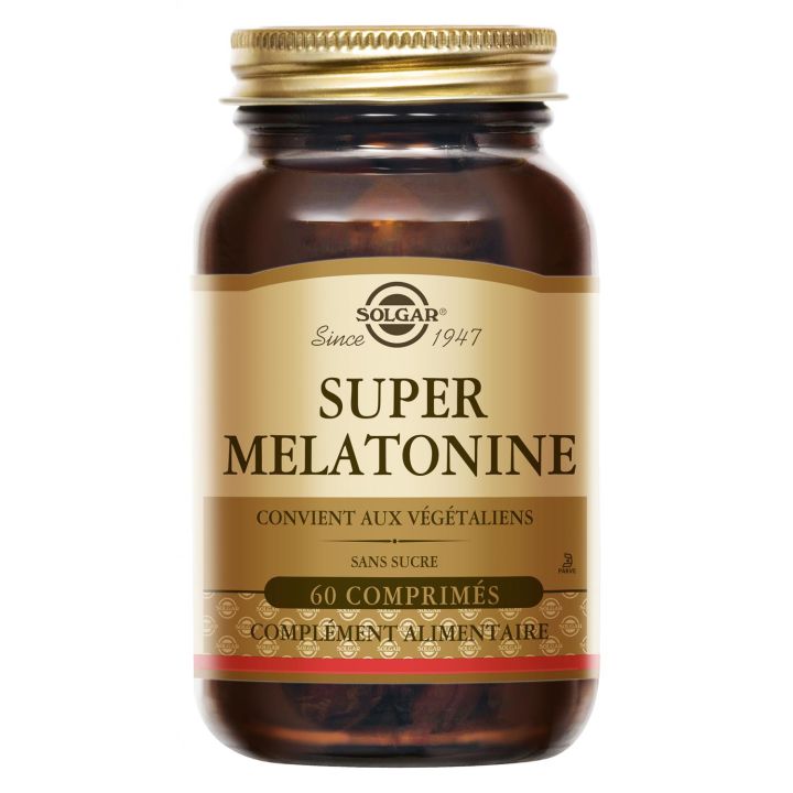 Super m&eacute;latonine Solgar - bo&icirc;te de 60 comprim&eacute;s