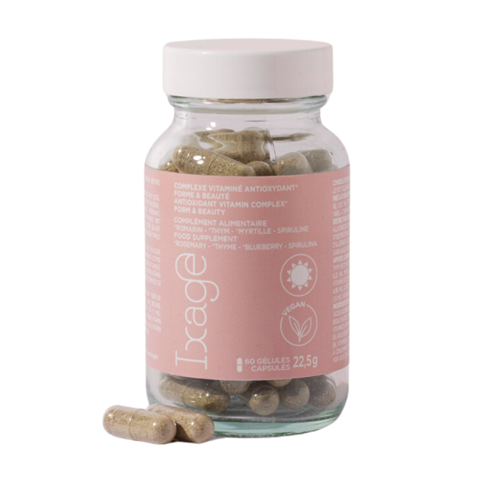 Complexe vitamin&eacute; anti-oxydant forme et beaut&eacute; jour Ixage - pot de 60 g&eacute;lules
