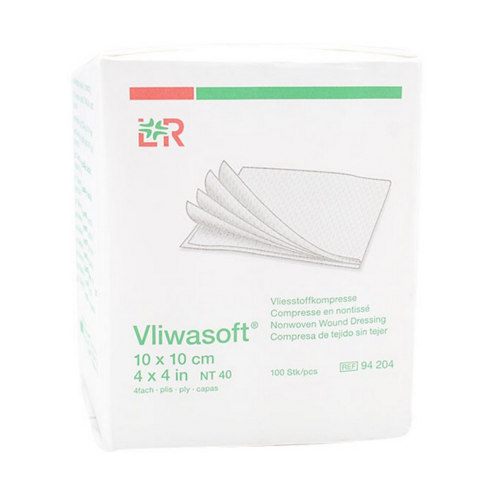 Compresse nontiss&eacute;e non st&eacute;rile Vliwasoft 10x10cm Lohmann & Rausher - boite de 100 compresses