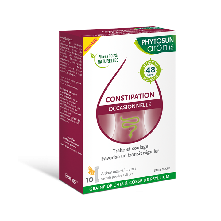 Constipation occasionnelle Phytosun Ar&ocirc;ms - bo&icirc;te de 10 sachets poudre