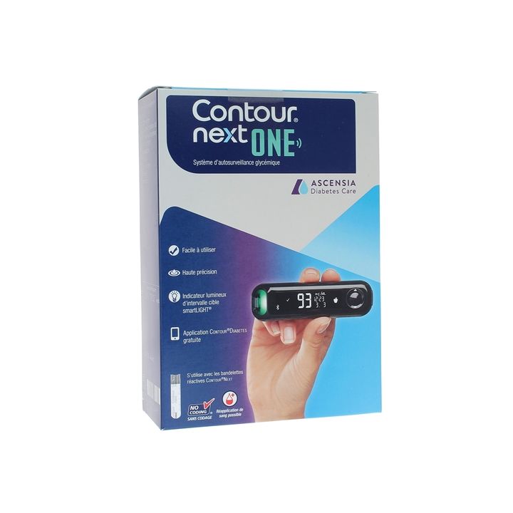 Contour Next One Syst&egrave;me d'auto surveillance glyc&eacute;mique Ascensia Diabetes Care - un kit