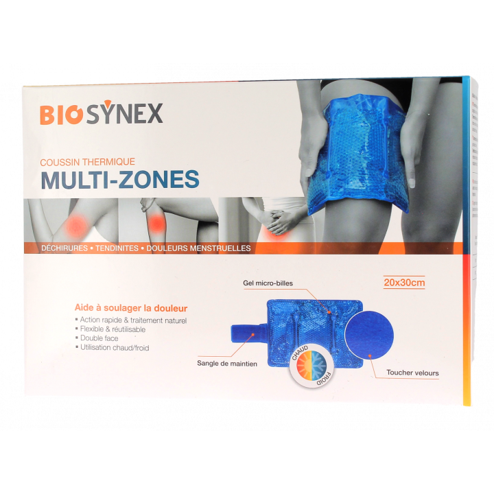 Coussin thermique chaud froid multizones Biosynex - coussin de 20 x 30 cm