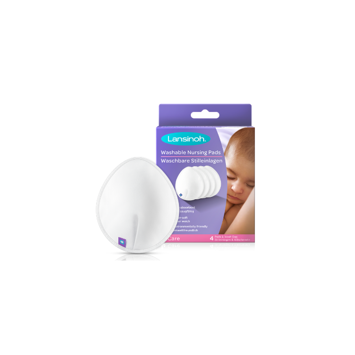 Coussinets d'allaitement lavables Lansinoh - bo&icirc;te de 4 unit&eacute;s