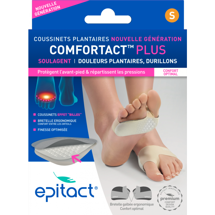 Coussinets plantaires nouvelle g&eacute;n&eacute;ration Comfortact Plus Epitact - 1 paire