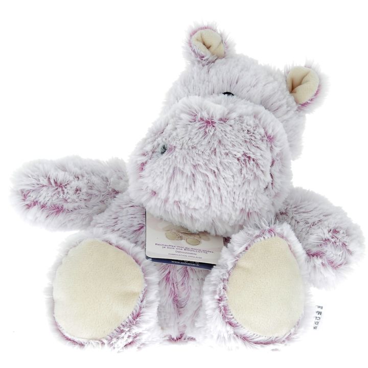 Cozy Peluches Bouillotte Hippopotame D&eacute;houssable Soframar - 1 peluche de 30 cm