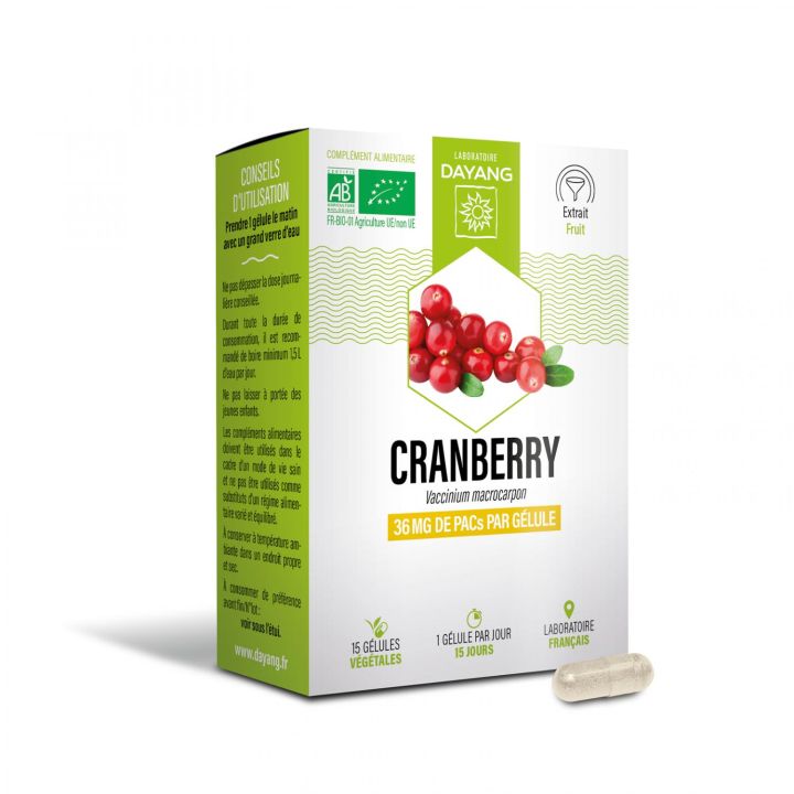Cranberry Bio Dayang - bo&icirc;te de 15 g&eacute;lules