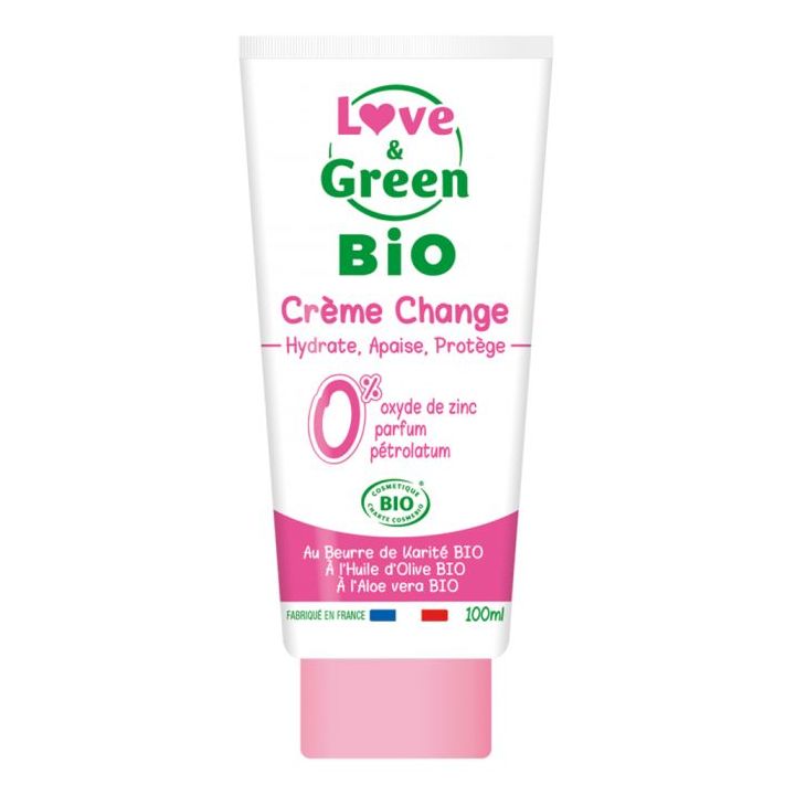 Cr&egrave;me change bio Love&Green - tube de 100ml